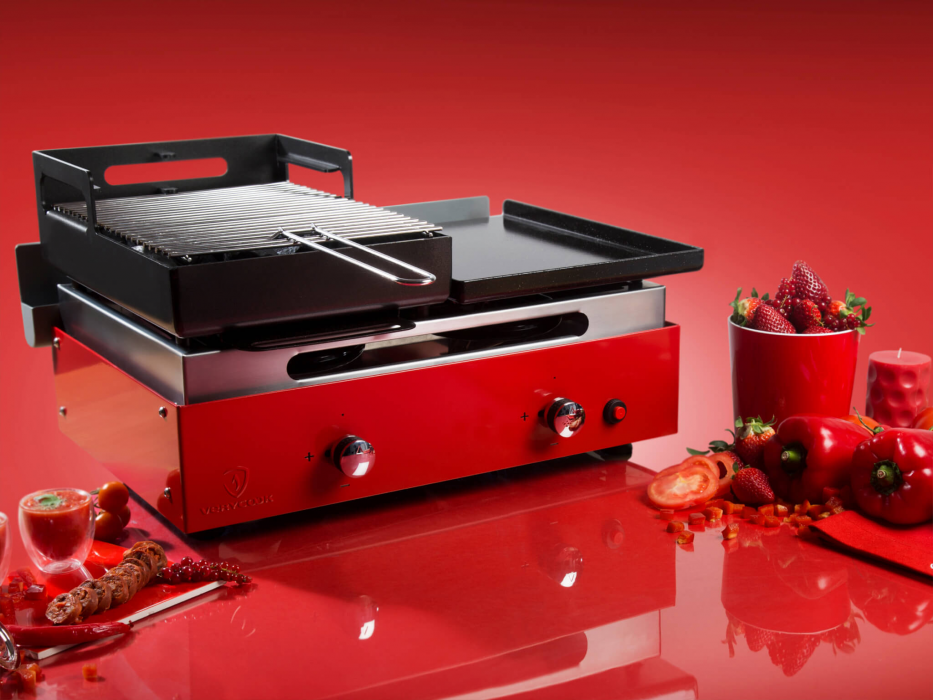 Verysmart 50/50 Plancha-Houtskoolbarbecue